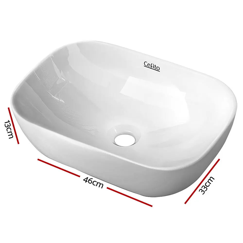 Cefito Ceramic Bathroom Basin Sink Vanity Above Counter Basins White Hand Wash Deals499