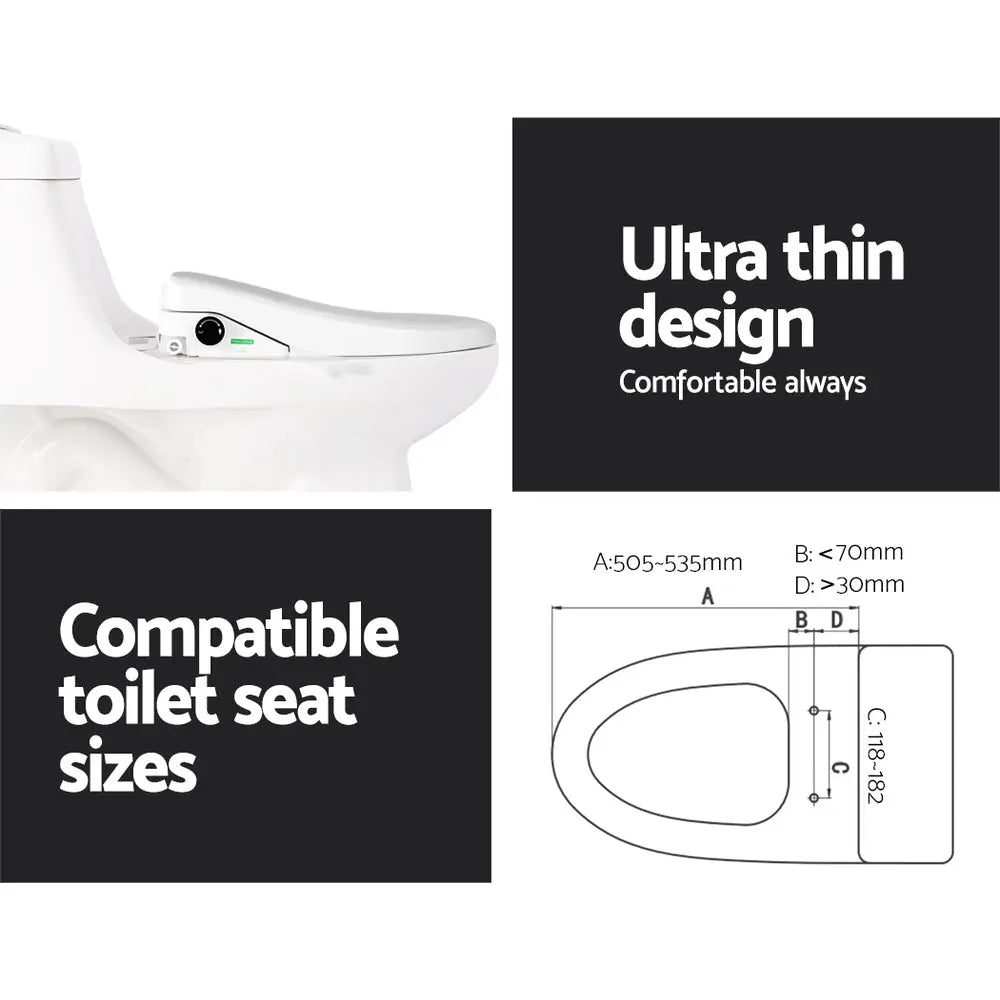 Cefito Non Electric Bidet Toilet Seat Cover Bathroom Spray Water Wash D Shape Deals499