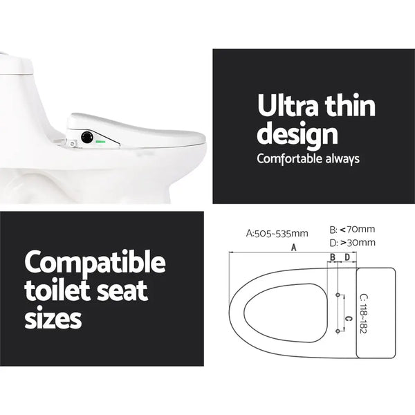 Cefito Non Electric Bidet Toilet Seat Cover Bathroom Spray Water Wash D Shape Deals499