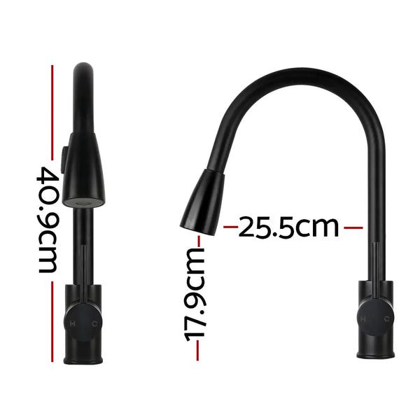 Cefito Pull-out Mixer Faucet Tap - Black Deals499