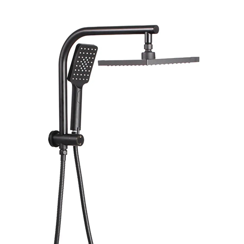 Cefito WELS 8'' Rain Shower Head Set Square Handheld High Pressure Wall Black Deals499