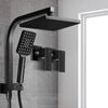 Cefito WELS 8'' Rain Shower Head Taps Square Handheld High Pressure Wall Black Deals499