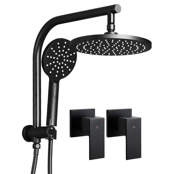 Cefito WELS 9'' Rain Shower Head Taps Round Handheld High Pressure Wall Black Deals499
