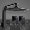 Cefito WElS 8'' Rain Shower Head Taps Square High Pressure Wall Arm DIY Black Deals499