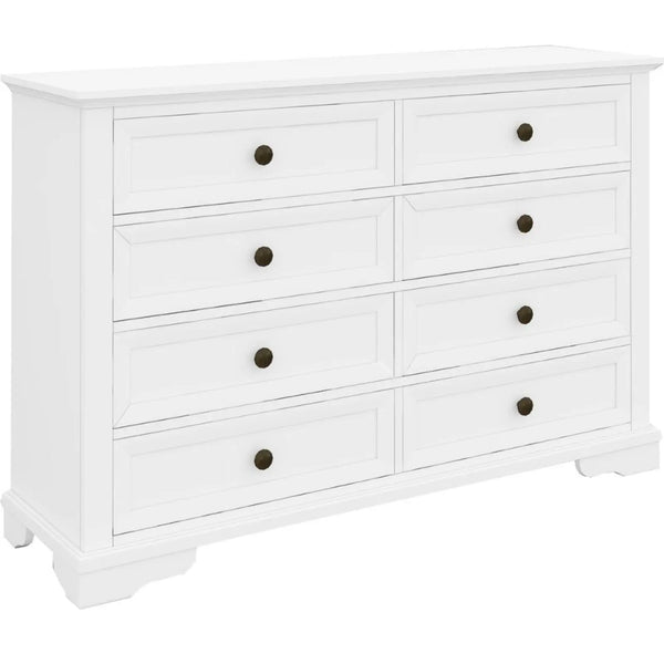 Celosia Dresser 8 Chest of Drawers Bedroom Acacia Timber Storage Cabinet - White Deals499