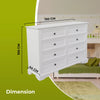 Celosia Dresser 8 Chest of Drawers Bedroom Acacia Timber Storage Cabinet - White Deals499