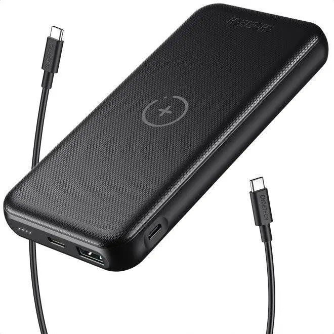 Choetech B650-CC Power Bank 10000mAh with Wireles Power Bank (Black) Deals499