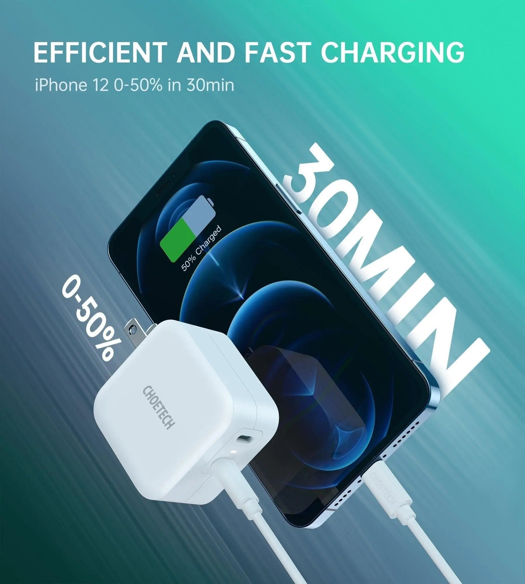 Choetech PD6009 40W Dual Fast USB C Charger 2-Port 20W PD 3.0 With Foldable Plug Deals499