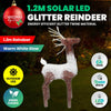 Christmas By Sas 1.2m Reindeer Glitter Wire Solar LED Warm White Auto Sensor Deals499