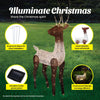 Christmas By Sas 1.2m Reindeer Glitter Wire Solar LED Warm White Auto Sensor Deals499