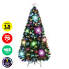 Christmas By Sas 1.5m Fibre Optic/LED Christmas Tree 165 Tips Multicolour Star & Ornaments Deals499