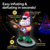 Christmas By Sas 1.5m Santa Rock Star Built-In Blower Bright LED Lighting Deals499