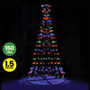Christmas By Sas 1.5m Solar Powered Tree With Star Metal Frame 150 LED Bulbs Deals499