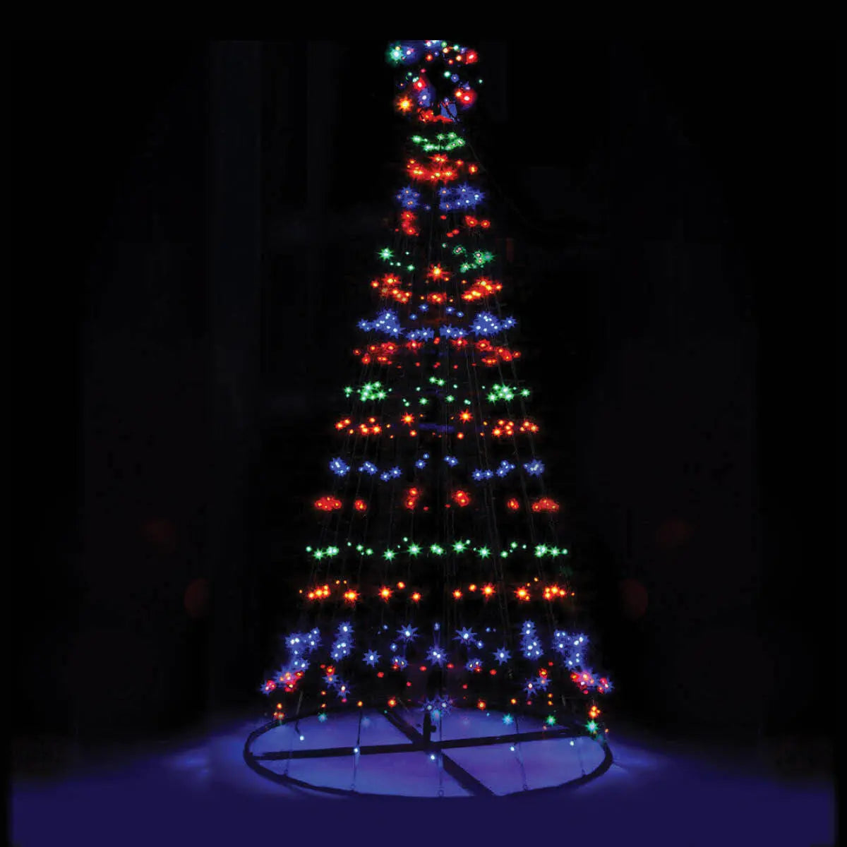 Christmas By Sas 1.5m Solar Powered Tree With Star Metal Frame 150 LED Bulbs Deals499
