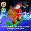 Christmas By Sas 1.8m Self Inflatable LED Santa On Rocking Horse Deals499