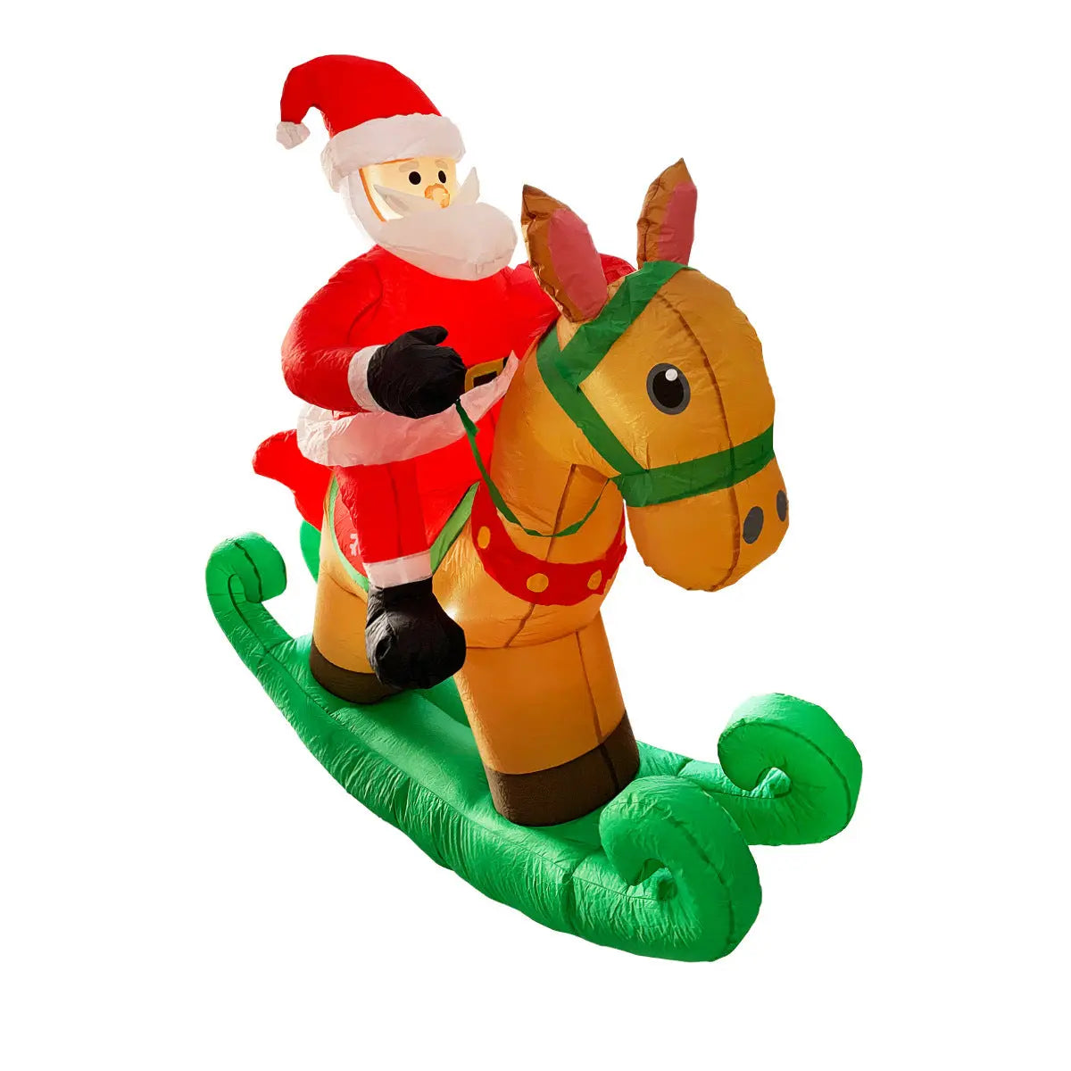 Christmas By Sas 1.8m Self Inflatable LED Santa On Rocking Horse Deals499