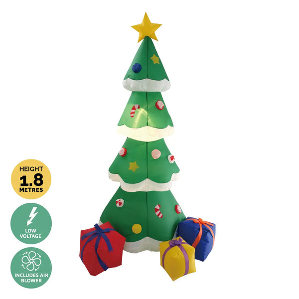 Christmas By Sas 1.8m Self Inflatable LED Tree With Presents Deals499