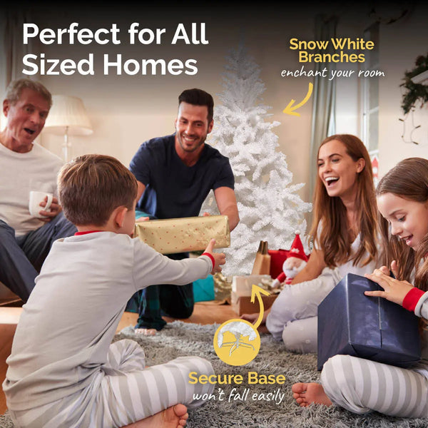 Christmas By Sas 1.8m White Pine Tree Full Figured Easy Assembly 800 Tips Deals499