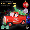 Christmas By Sas 2.25m Santa Ute & Tree Built-In Blower Bright LED Lighting Deals499