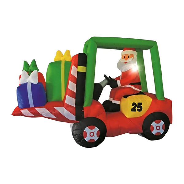 Christmas By Sas 2.4 x 1.8m Santa & Forklift Built-In Blower LED Lighting Deals499