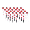 Christmas By Sas 24PCE Solar Stakes Red & White Striped Colour Changing 36cm Deals499