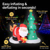 Christmas By Sas 2m Santa Puppy & Tree Built-In Blower Bright LED Lighting Deals499