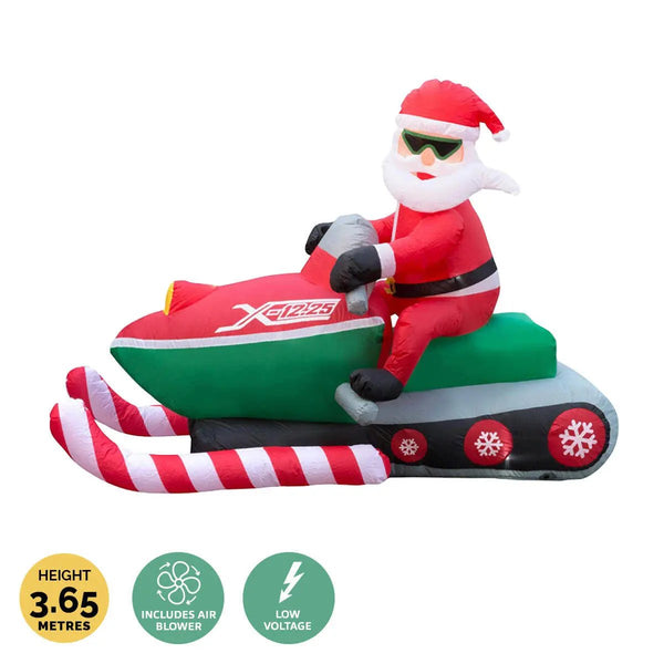 Christmas By Sas 3.65m Santa & Jet Ski Built-In Blower Bright LED Lighting Deals499