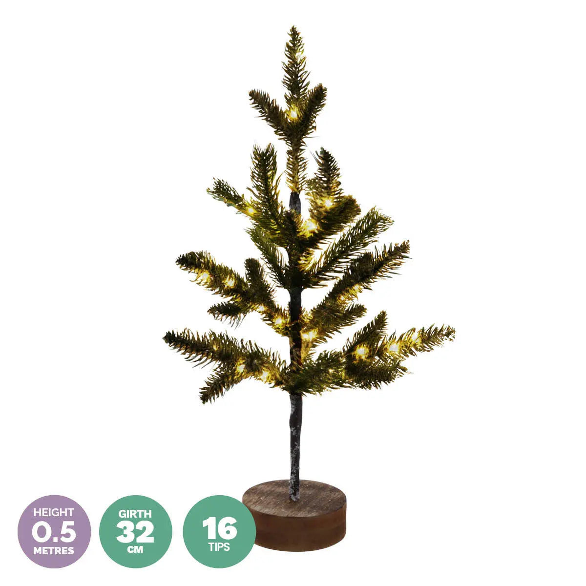 Christmas By Sas 50cm Table Top Christmas Tree Warm White LED Lighting Deals499