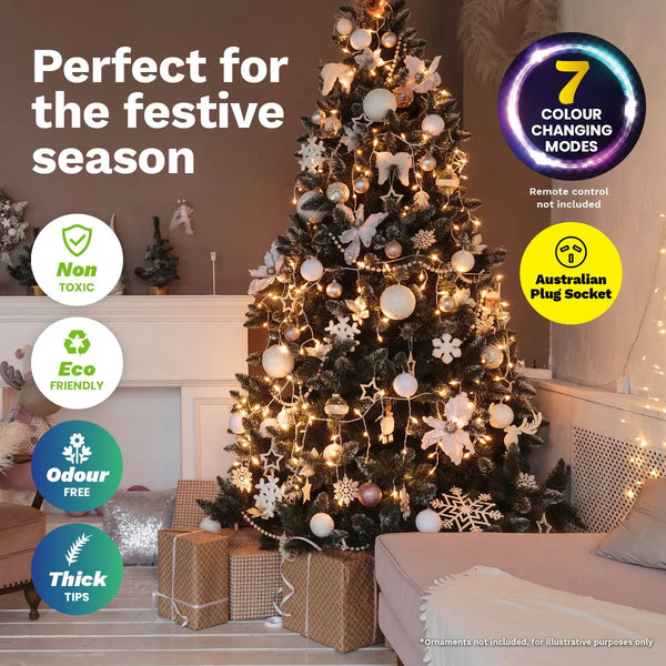 Christmas By Sas 90cm Fibre Optic/LED Christmas Tree 90 Tips Multicolour Star & Ornaments Deals499