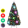 Christmas By Sas 90cm Fibre Optic/LED Christmas Tree 90 Tips Multicolour Star & Ornaments Deals499