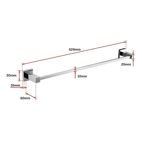 Classic Chrome Towel Bar Rail Bathroom Deals499