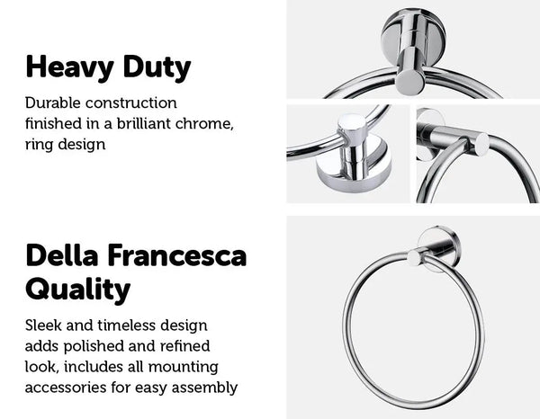 Classic Chrome Towel Bar Rail Ring Bathroom Deals499