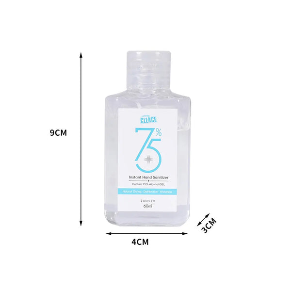Cleace 5x Hand Sanitiser Sanitizer Instant Gel Wash 75% Alcohol 60ML Deals499