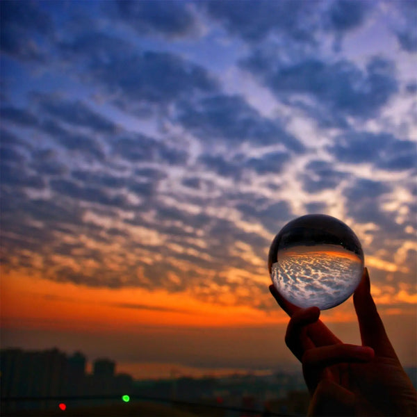 Clear Glass Healing Crystal Ball Sphere Photography Props Lens ball Decor Gifts Deals499