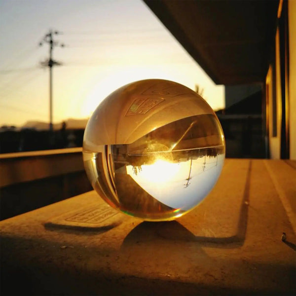 Clear Glass Healing Crystal Ball Sphere Photography Props Lens ball Decor Gifts Deals499