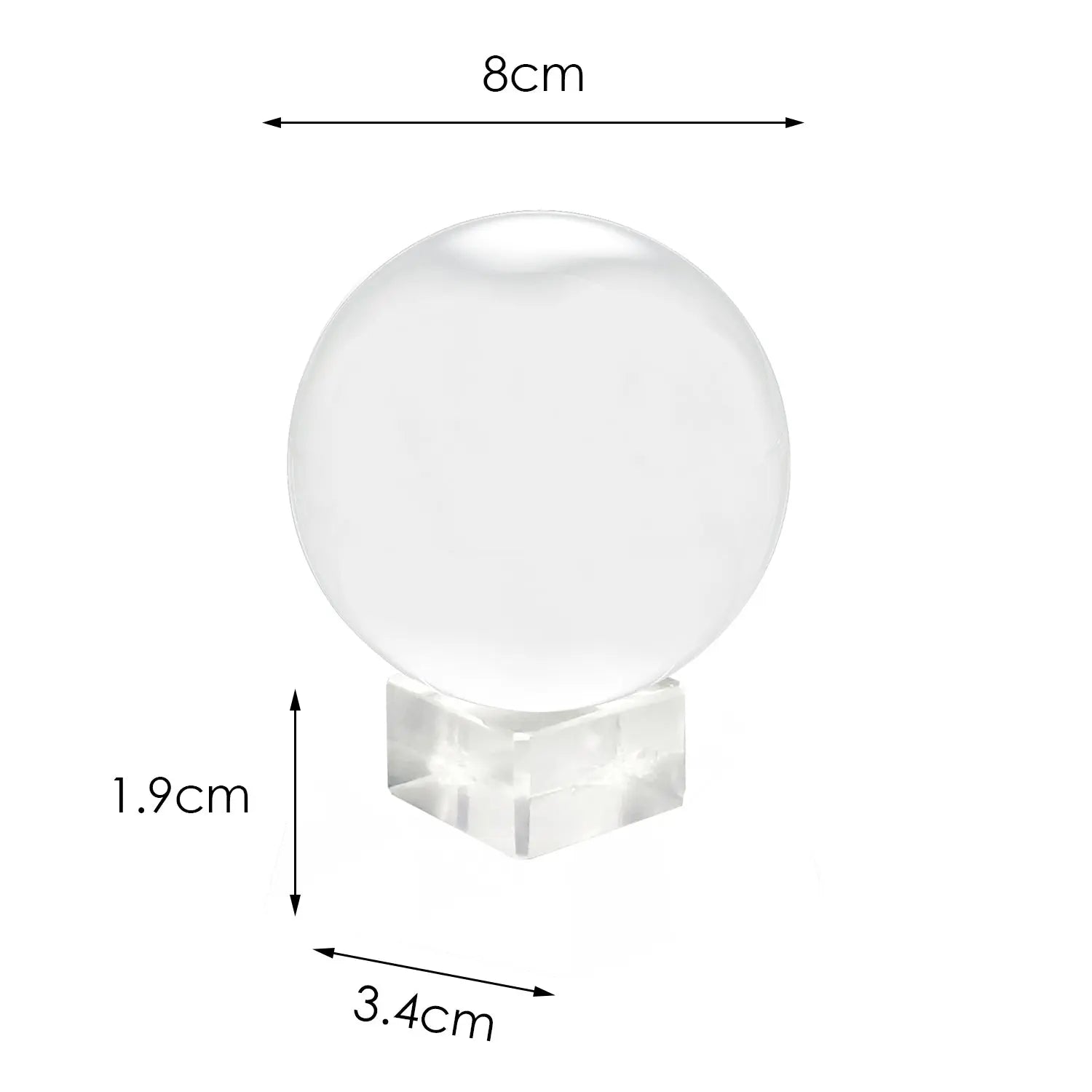 Clear Glass Healing Crystal Ball Sphere Photography Props Lens ball Decor Gifts Deals499