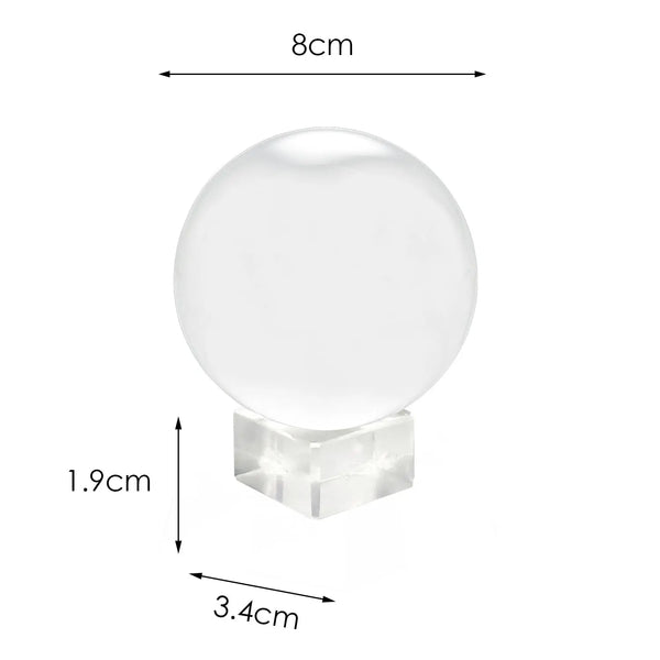 Clear Glass Healing Crystal Ball Sphere Photography Props Lens ball Decor Gifts Deals499