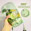 Clear Large Water Bottle Water Jug with Adjustable Shoulder Strap - Green Deals499