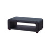 Coffee Table Upholstered PU Leather in Black Colour with open storage Deals499