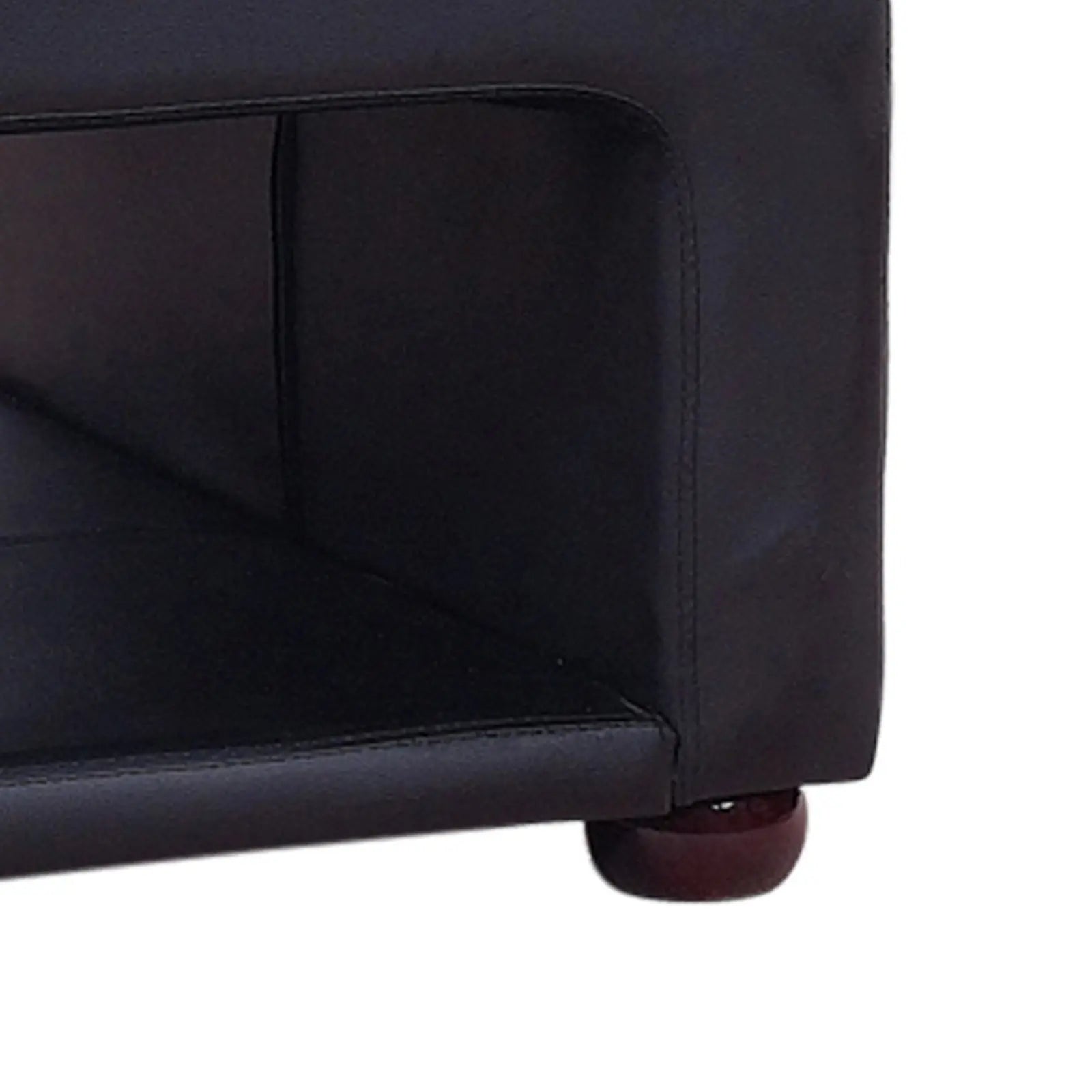 Coffee Table Upholstered PU Leather in Black Colour with open storage Deals499
