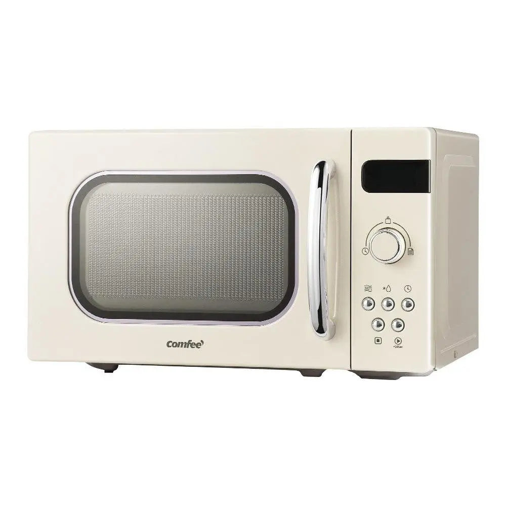 Comfee 20L Microwave Oven 800W Countertop Kitchen 8 Cooking Settings Cream Deals499
