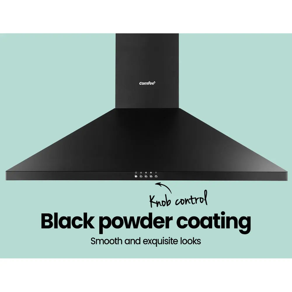 Comfee Rangehood 900mm Range Hood Home Kitchen Wall Mount Canopy 90cm Black Deals499