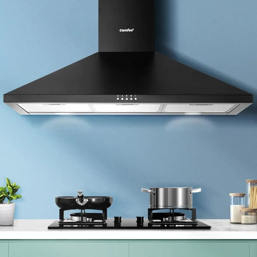 Comfee Rangehood 900mm Range Hood Home Kitchen Wall Mount Canopy 90cm Black Deals499