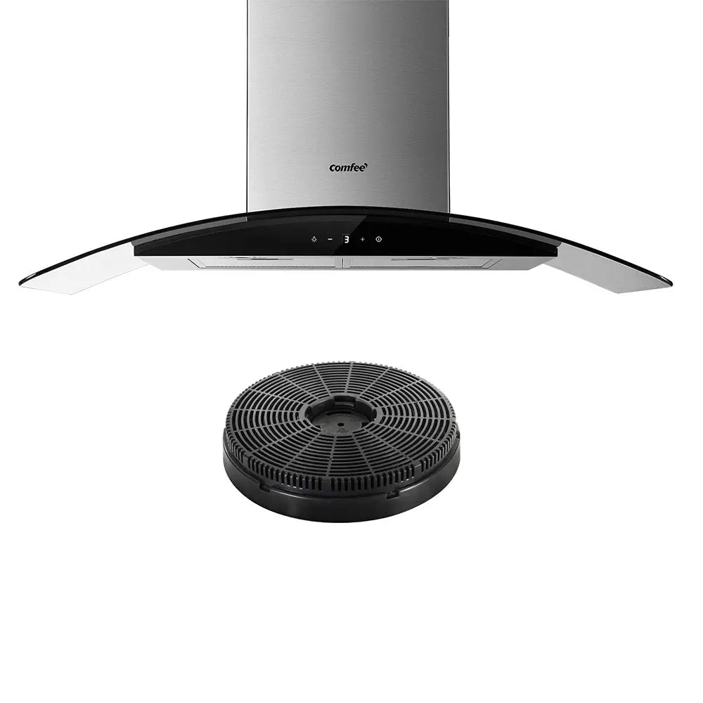 Comfee Rangehood 900mm Stainless LED Glass Kitchen Canopy With 2 PCS Filter Replacement Deals499