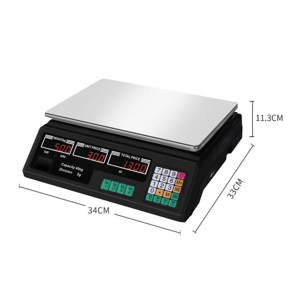 Commercial Digital Kitchen Scales LCD Shop 40KG Food Weight Electronic Scale Deals499