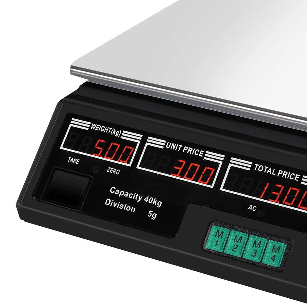 Commercial Digital Kitchen Scales LCD Shop 40KG Food Weight Electronic Scale Deals499