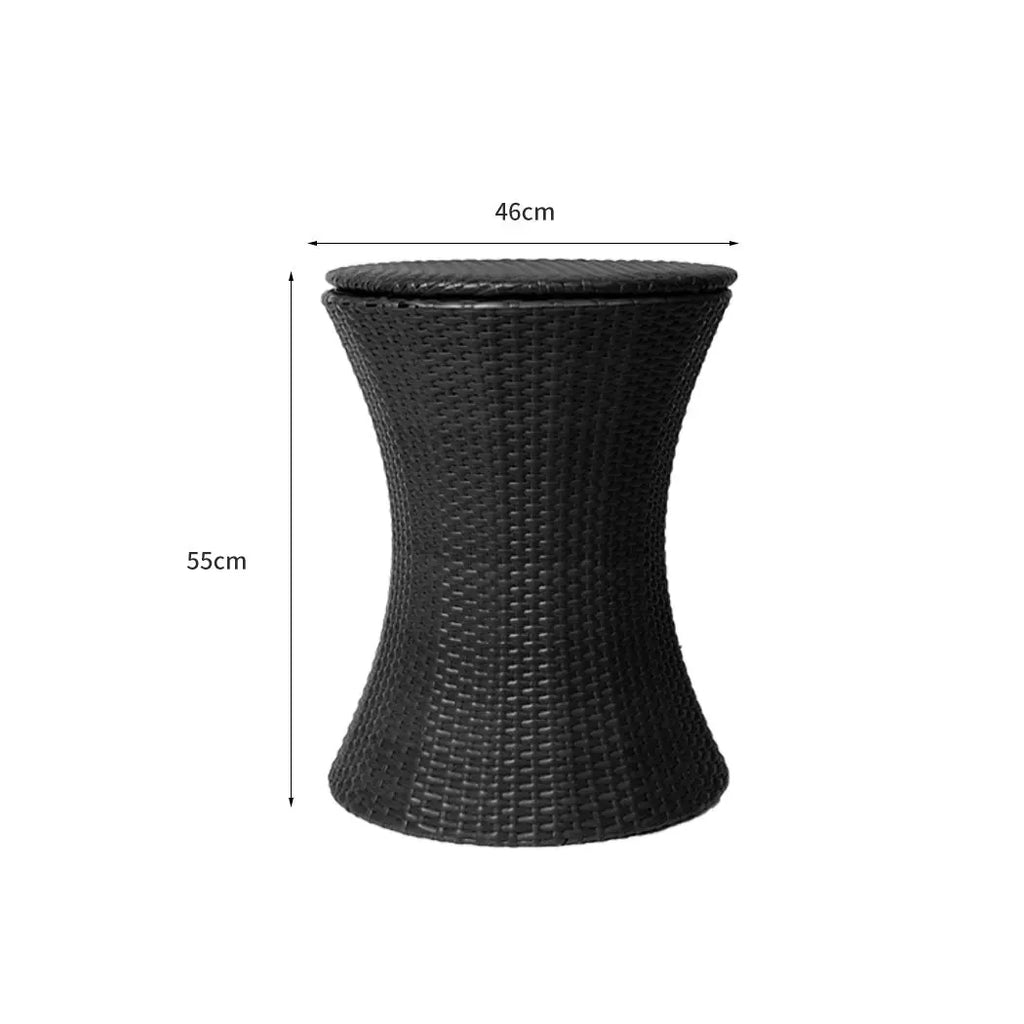 Cooler Ice Bucket Table Bar Outdoor Setting Furniture Patio Pool Storage Box Black Deals499