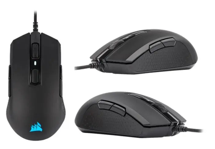 Corsair M55 RGB PRO Ambidextrous Multi-Grip Gaming Black Mouse, 200-12,400 DPI, ICUE Software. 2 Years Warranty CORSAIR