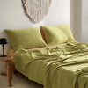 Cosy Club Cotton Sheet Set Bed Sheets Set King Cover Pillow Case Green Blue Deals499