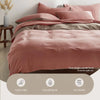 Cosy Club Duvet Cover Quilt Set Doona Cover Pillow Case Blush Beige KING Deals499